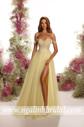 YELLOW PEARLY GOWN